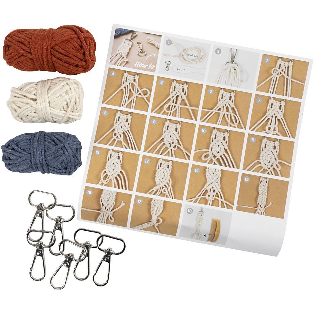 Mini Craft Kit Macramé - Key Rings