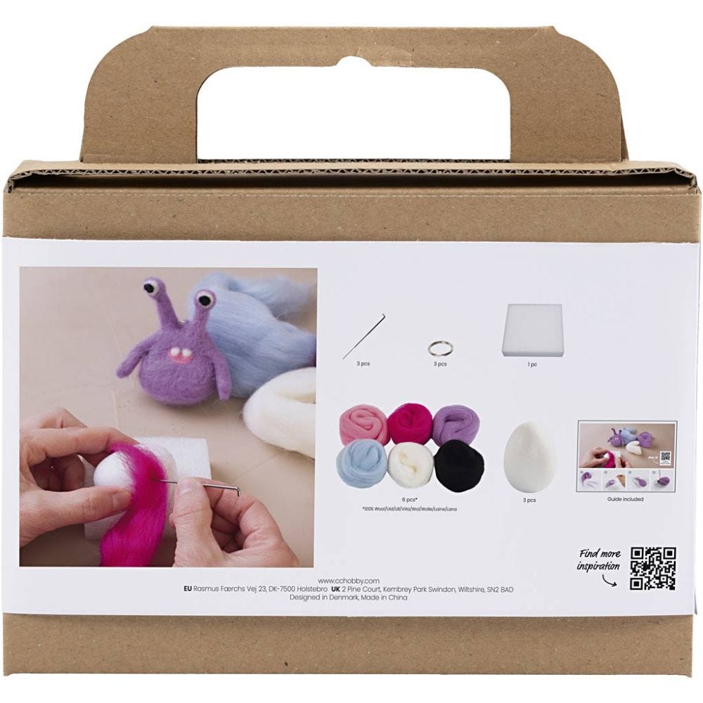 Mini Craft Kit: Needle Felting - Monster Keyrings