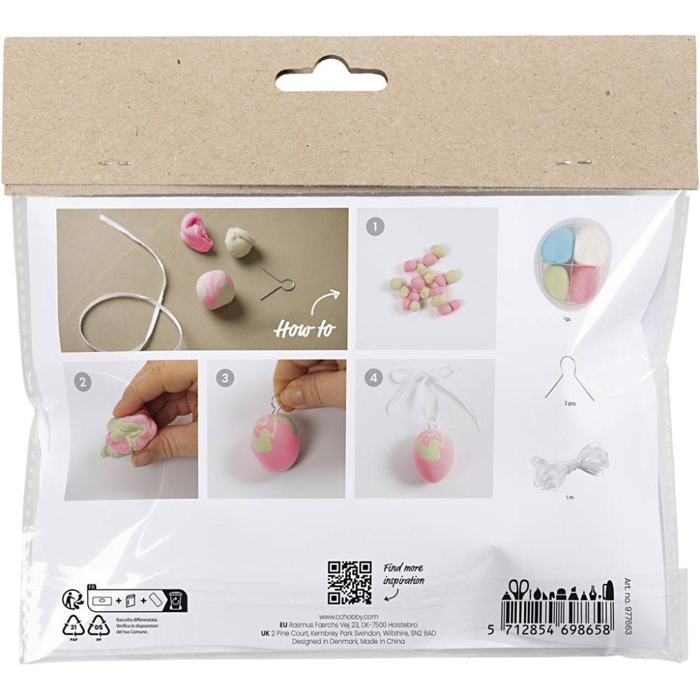 Mini Craft Kit: Modelling - Marbled Easter Eggs