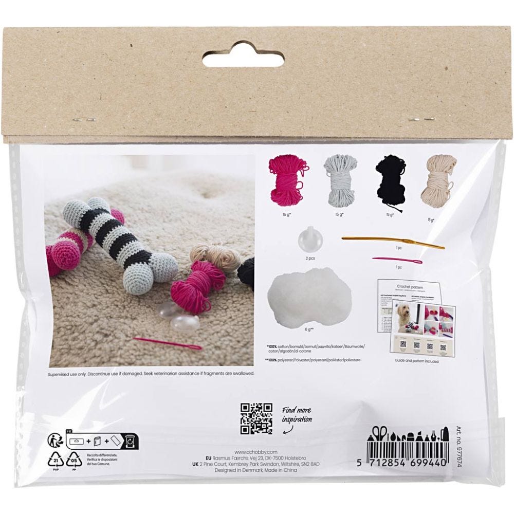 Mini Craft Kit: Crochet - Dog Bone Squeaky Toy