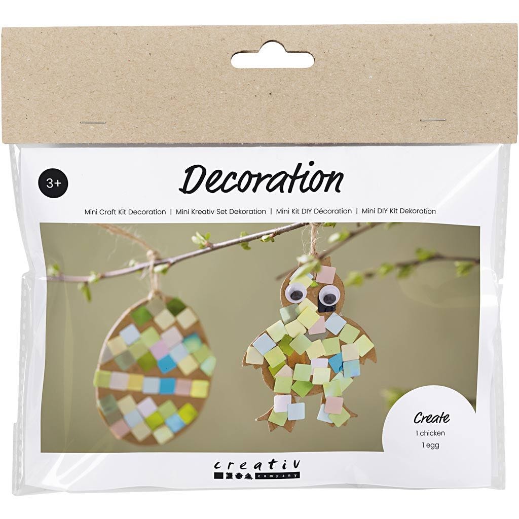 Mini Craft Kit: Mosaic Decoration - Easter Egg & Chick