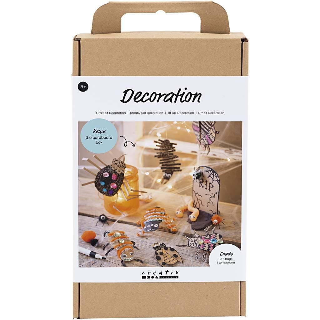 Halloween Decorations Craft Kit - Insects, Worms & Tombstones