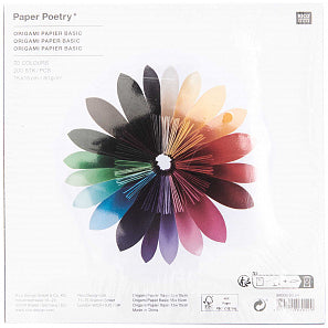 Paper Poetry Basic Origami Paper - Square: choose your size