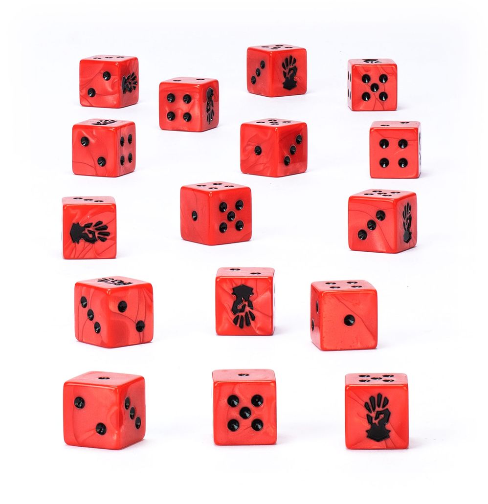 Chaos Space Marines: Red Corsairs Dice | Buy Online from The Home Crafters