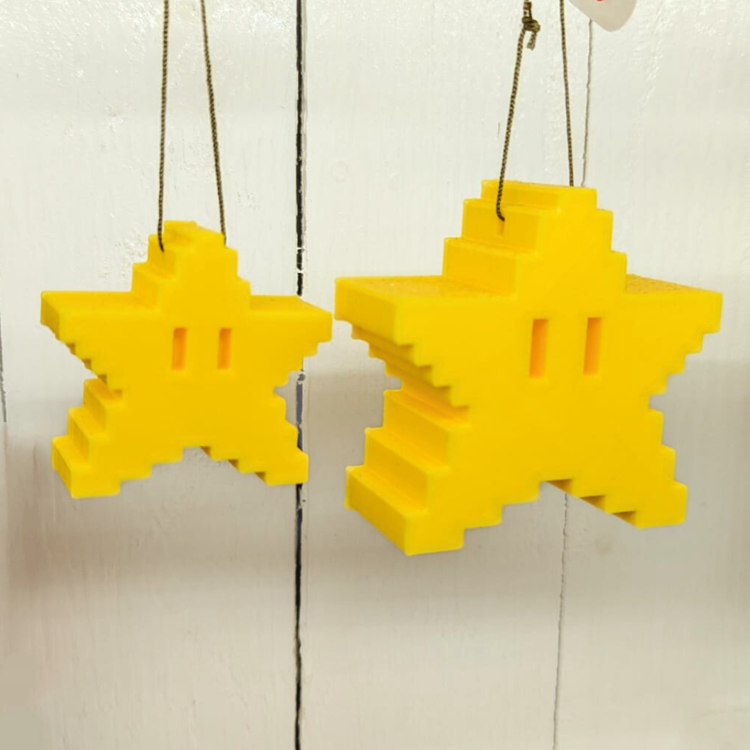 City 17 3d Printed Hanging Decorations - Mario Star