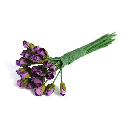 Paper Flowers: 3mm Rose Buds - 24 stems