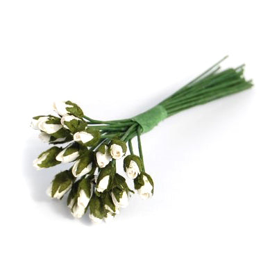 Paper Flowers: 3mm Rose Buds - 24 stems
