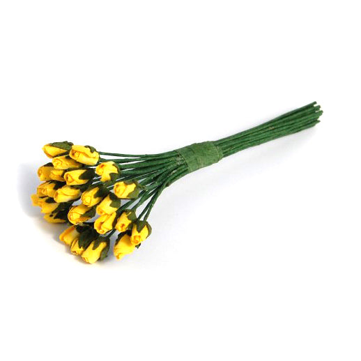 Paper Flowers: 3mm Rose Buds - 24 stems