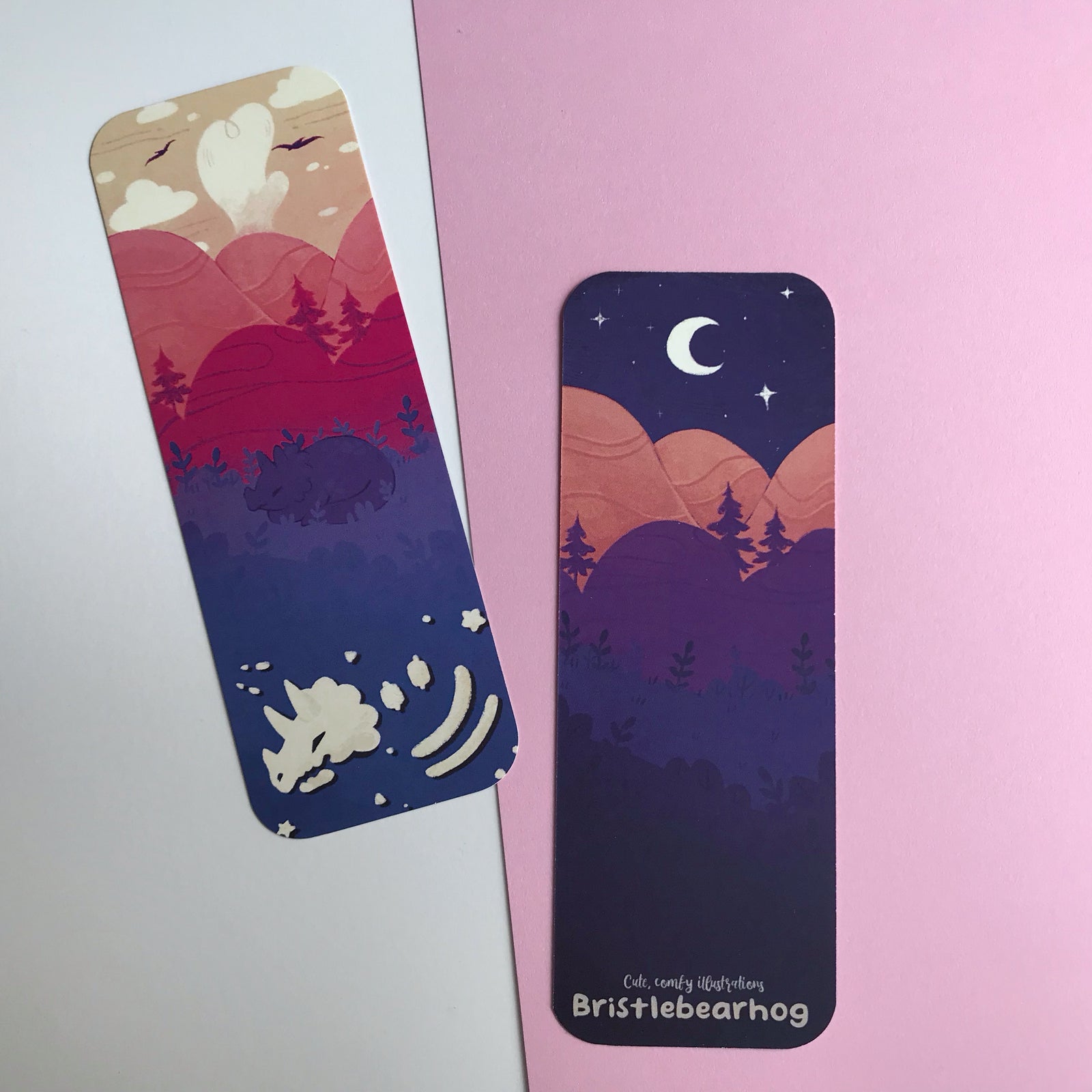Bristlebearhog Bookmark - Triceratops