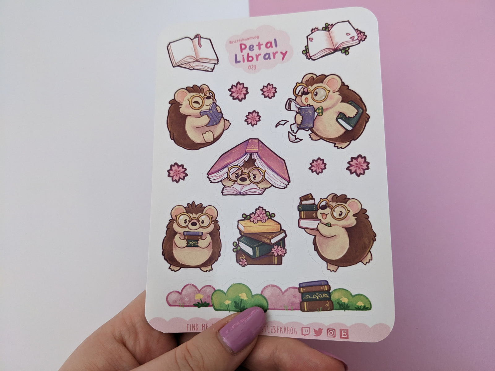 Bristlebearhog Sticker Sheet - Petal Library