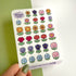 Bristlebearhog Sticker Sheet - Bloomin Lovely Flowers