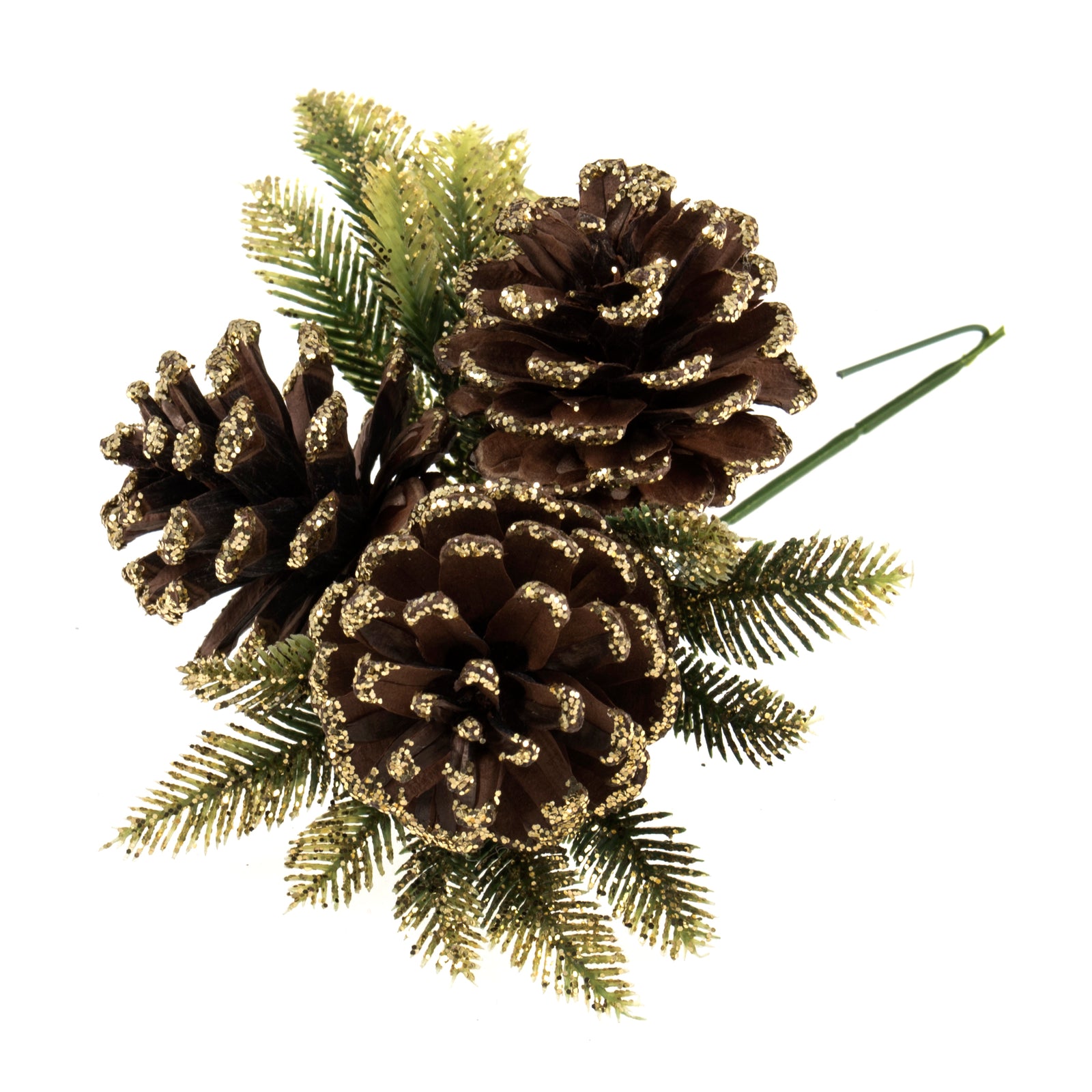 Pick: Glitter Pinecone Spray - Gold