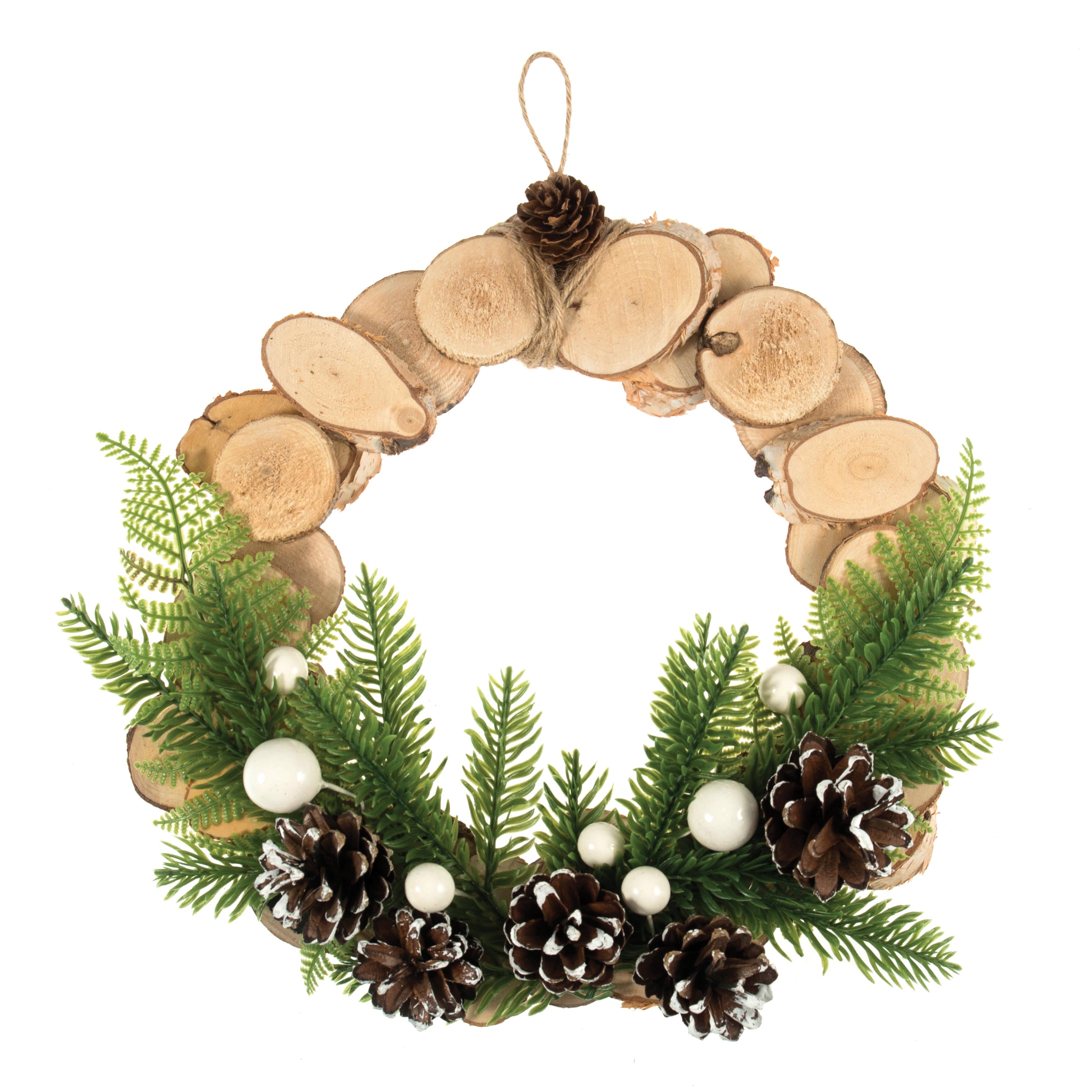 Make Your Own Festive Wreath Kit: Scandi Wood: 25cm