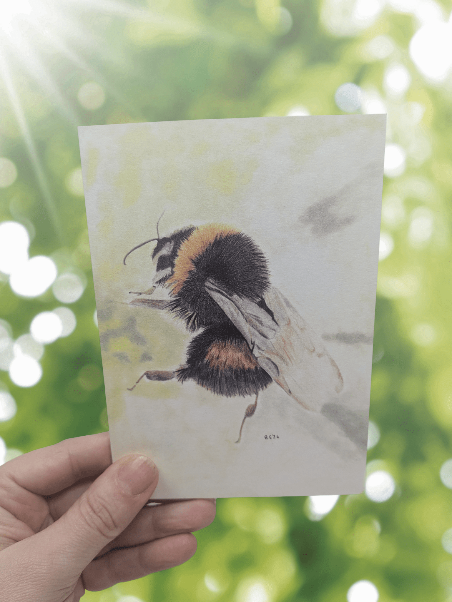 Art Print Greetings Card - Wildlife Series - Bumble | Buy Online from The Home Crafters