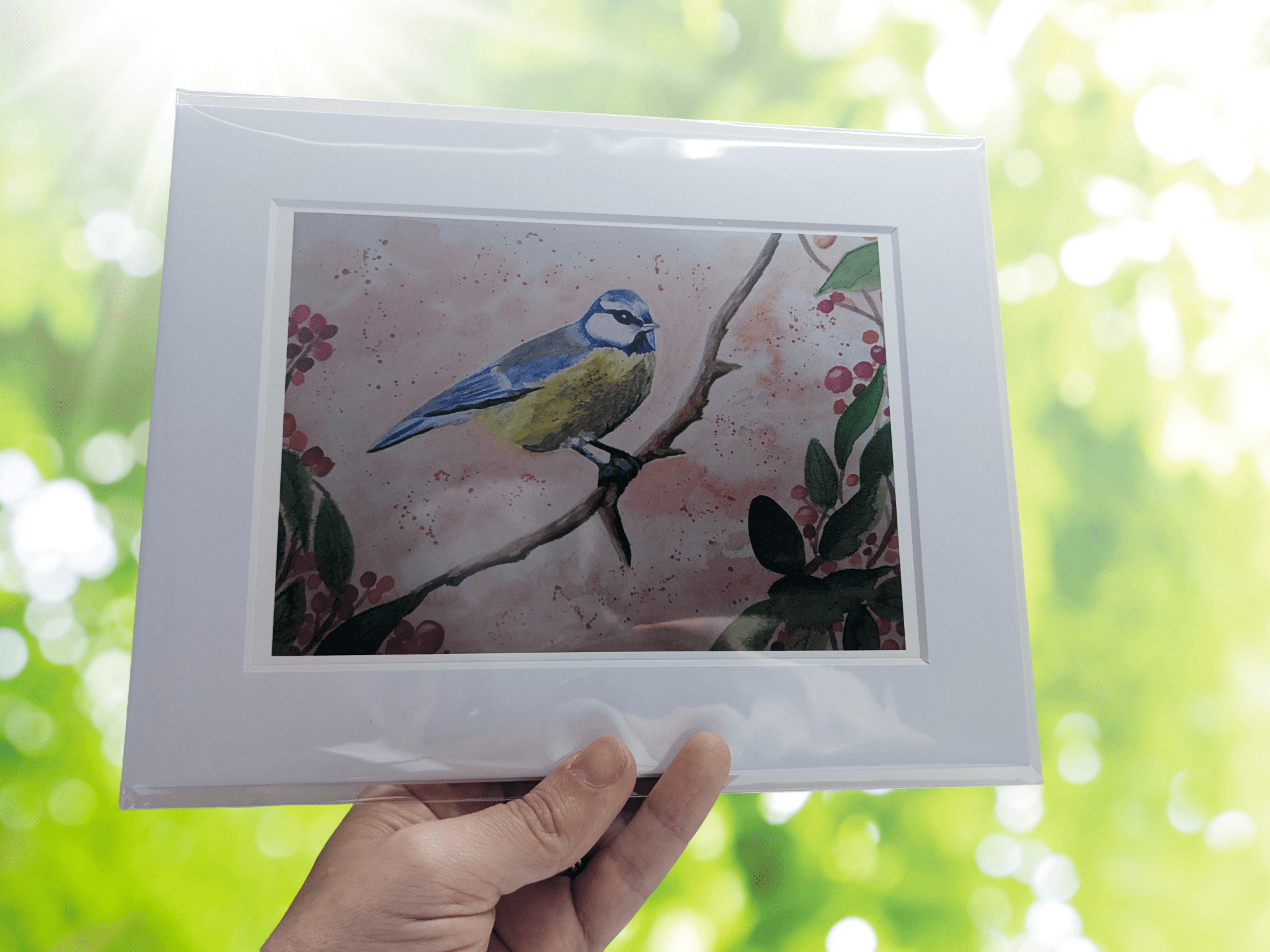 Bluetit Giclee Art Print - A5 | Buy Online from The Home Crafters