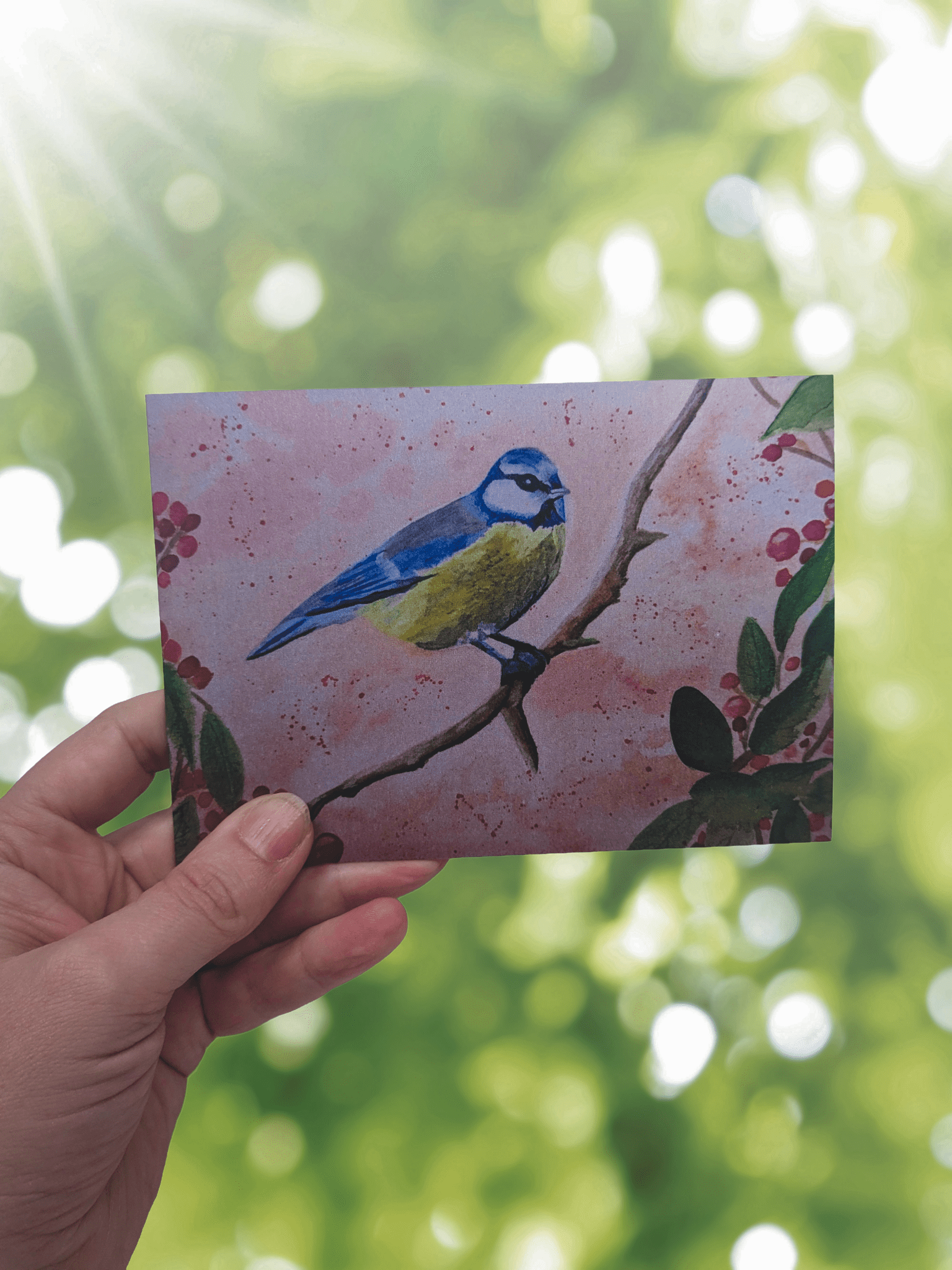 Art Print Greetings Card - Bird Series - Bluetit | Buy Online from The Home Crafters