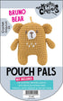 Knitty Critters Pouch Pals Crochet Kit - Bruno Bear | Buy Online from The Home Crafters