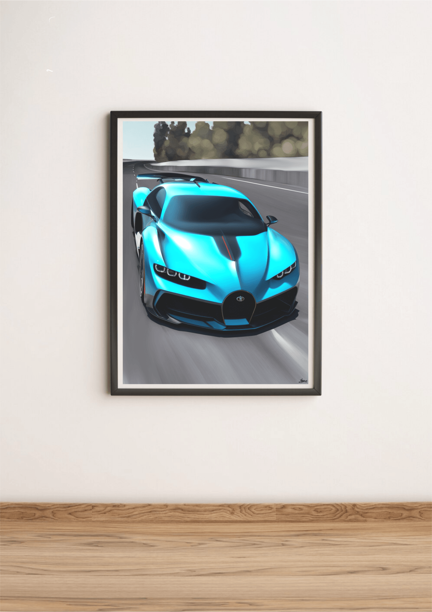 Bugatti Divo Artwork: Nature in Motion Print | Buy Online from The Home Crafters