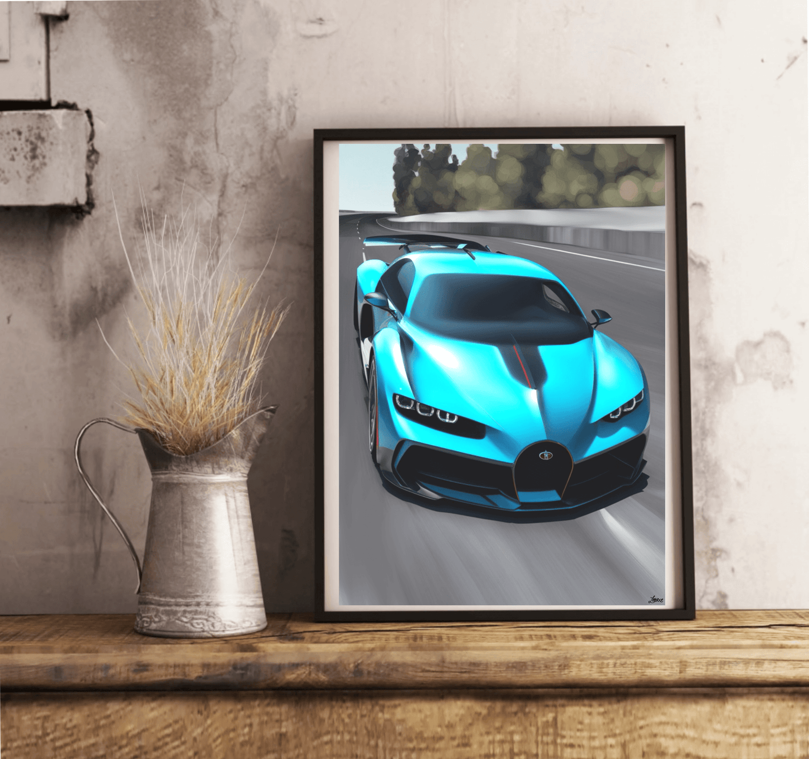 Bugatti Divo Artwork: Nature in Motion Print | Buy Online from The Home Crafters
