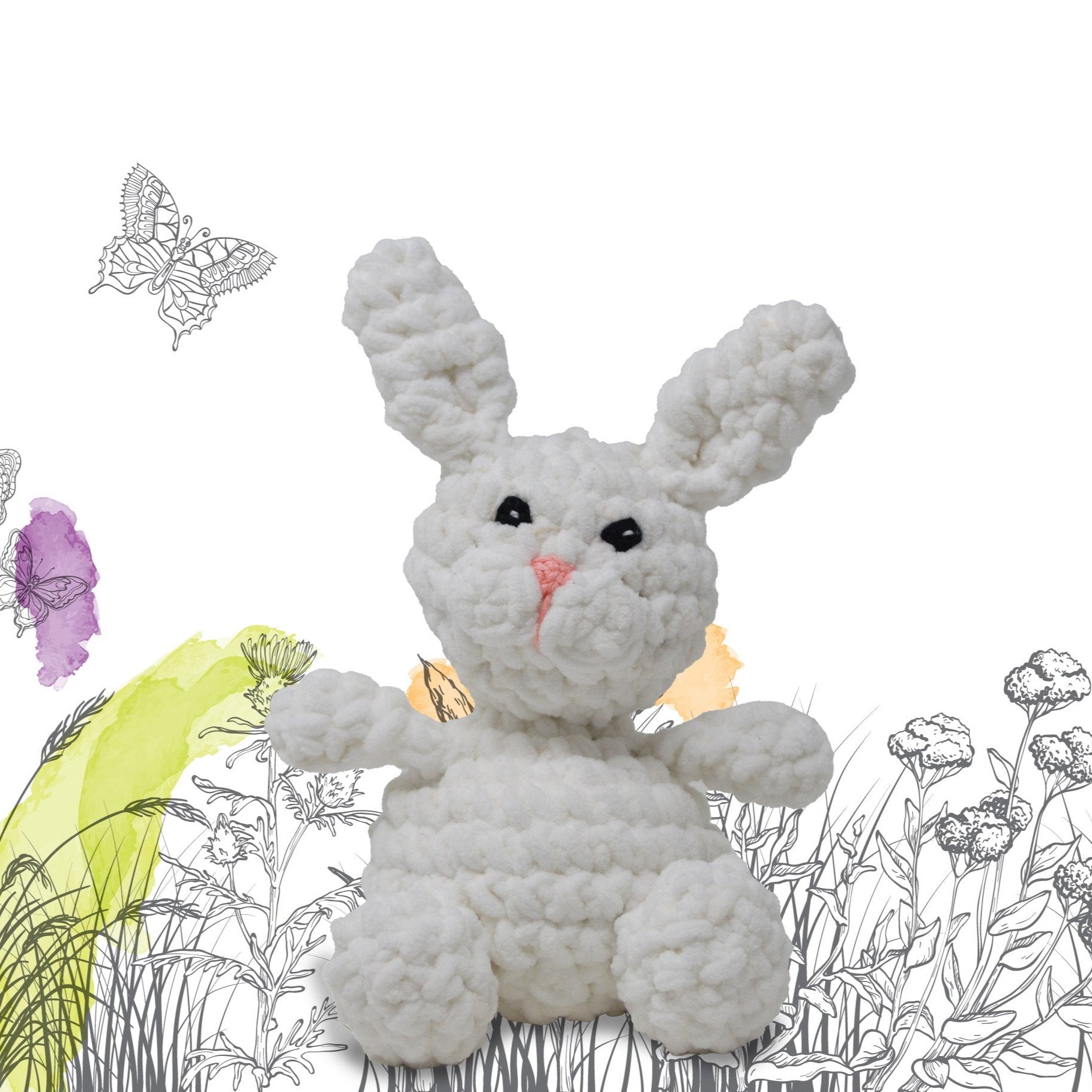 Knitty Critters Cheeky Chums Crochet Kit: Bunny