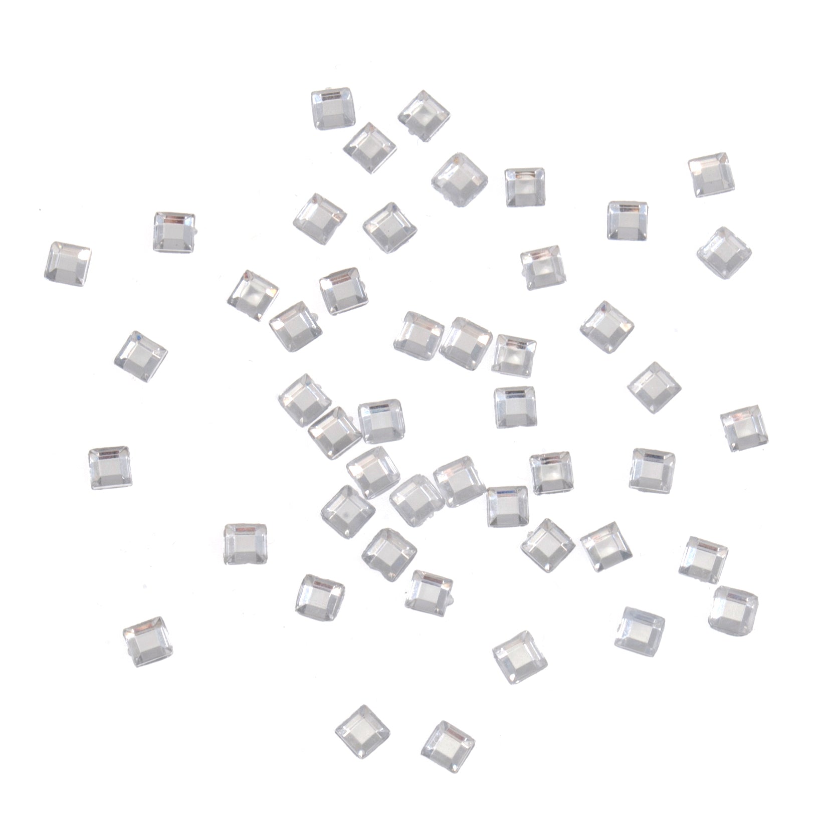 Gems: Square: Silver: Pack of 400 | Buy Online from The Home Crafters