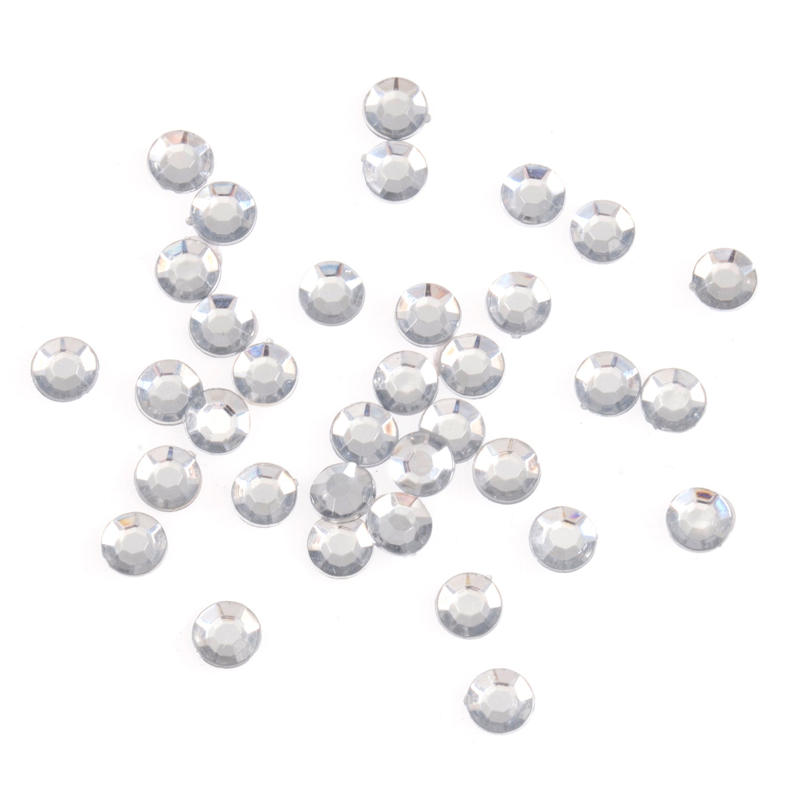 Gems: Round: Silver: Pack of 80 | Buy Online from The Home Crafters