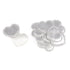 Hearts: Satin Velvet: 3cm: Silver: 10pk | Buy Online from The Home Crafters