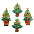Christmas Craft Embellishments: Glitter Christmas Trees - 4pk | Buy Online from The Home Crafters