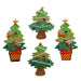 Christmas Craft Embellishments: Glitter Christmas Trees - 4pk | Buy Online from The Home Crafters