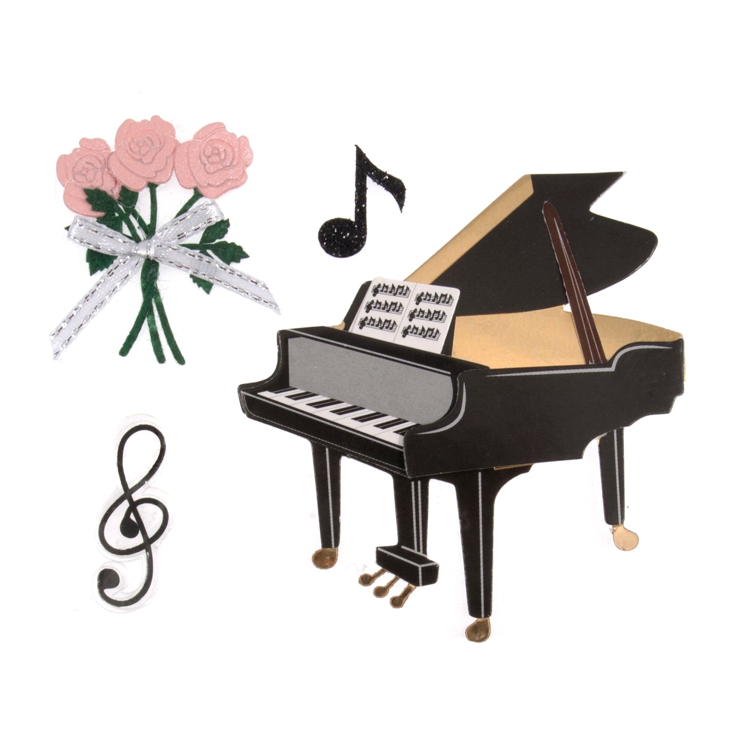 Embellishments: Piano Music: 4pk | Buy Online from The Home Crafters