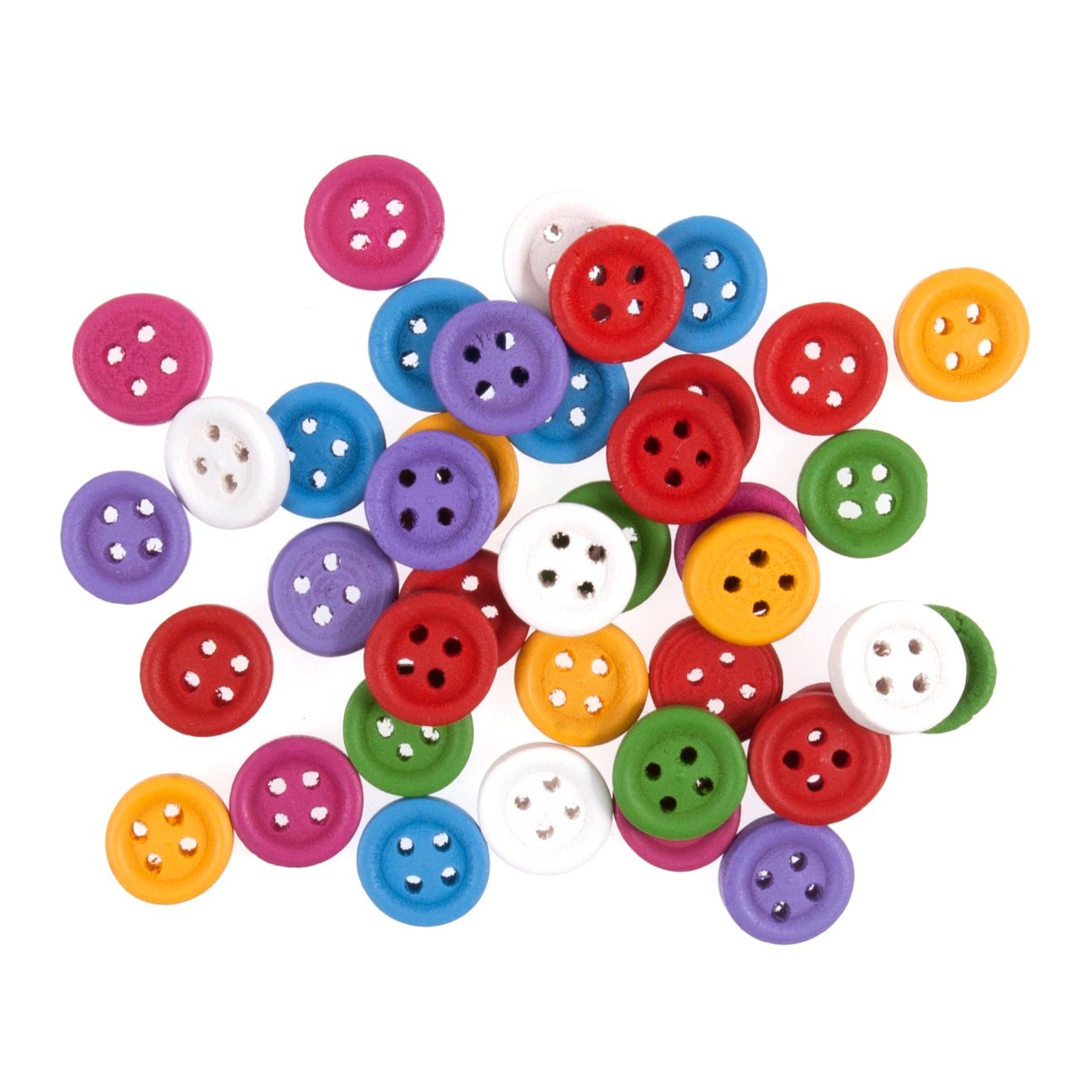 Wooden Buttons: 10mm - 35pc | Buy Online from The Home Crafters