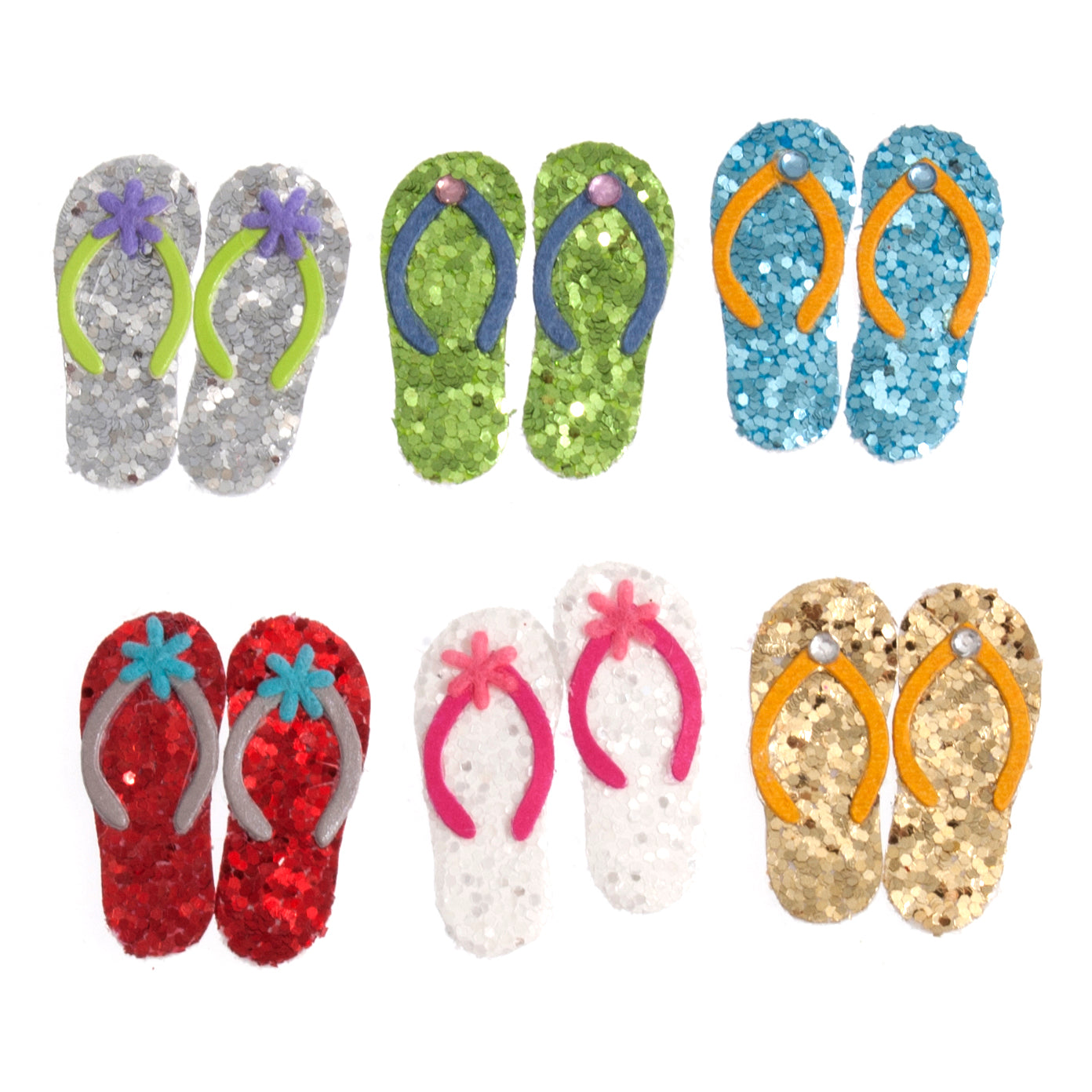 Craft Embellishments: Flip Flops - 12pc