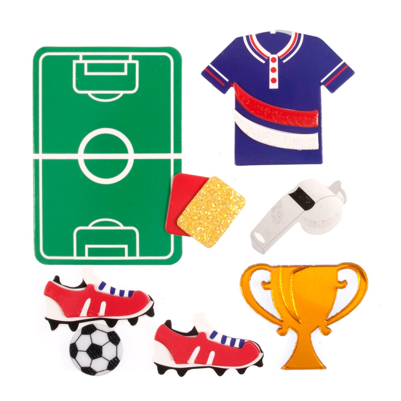 Embellishments: Football Pitch: 8pk | Buy Online from The Home Crafters