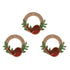 Christmas Craft Embellishments: Robin Jute Wreaths - 3pc