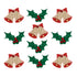 Christmas Craft Embellishments: Glitter Bells & Holly - 10pc