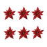 Christmas Craft Embellishments: Poinsettia Bloom - 6pk