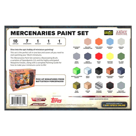 Battletech Mercenaries: Army Painter Paint Set