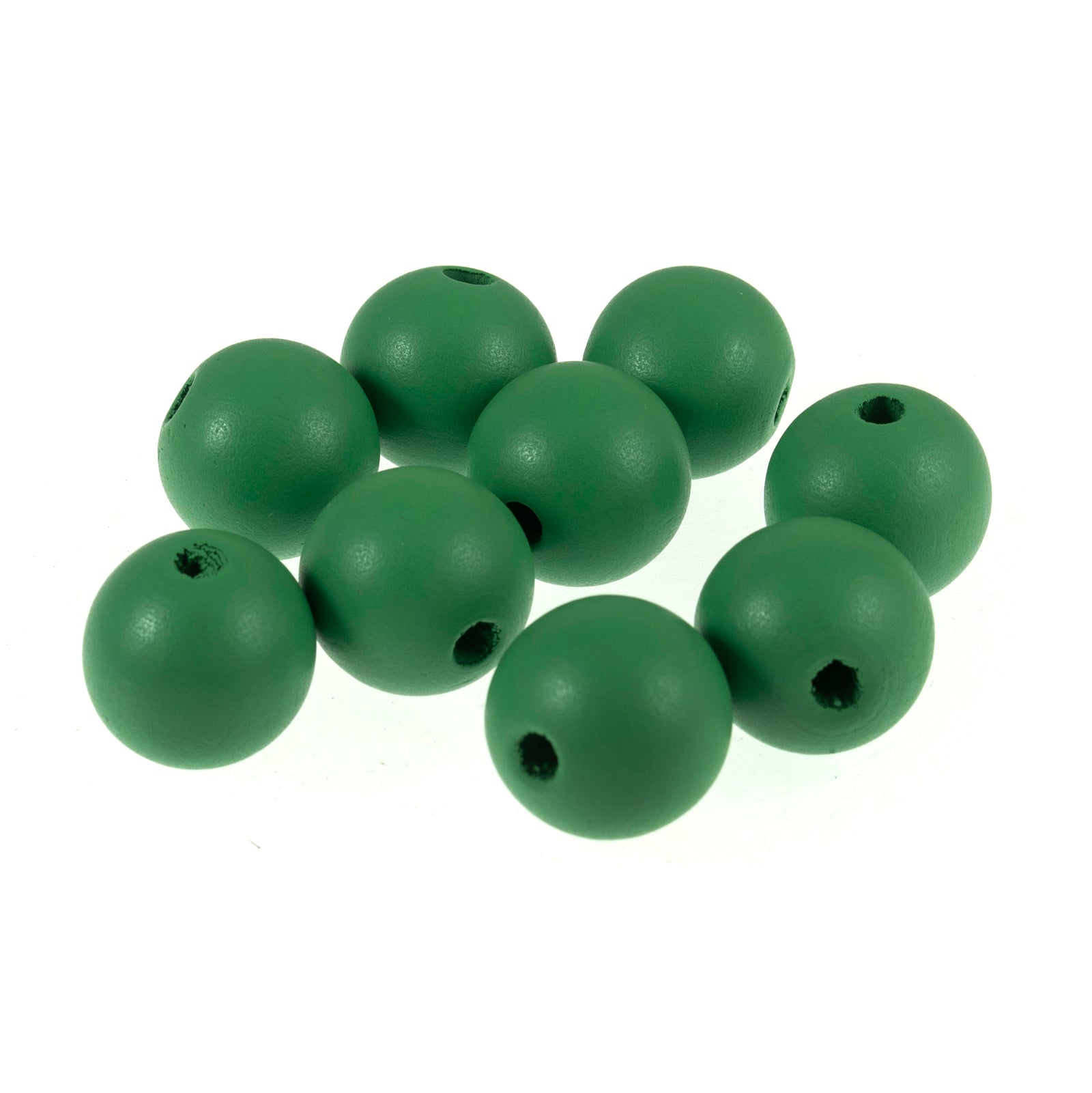 Trimits 25mm Wooden Craft Beads for Macramé - Green