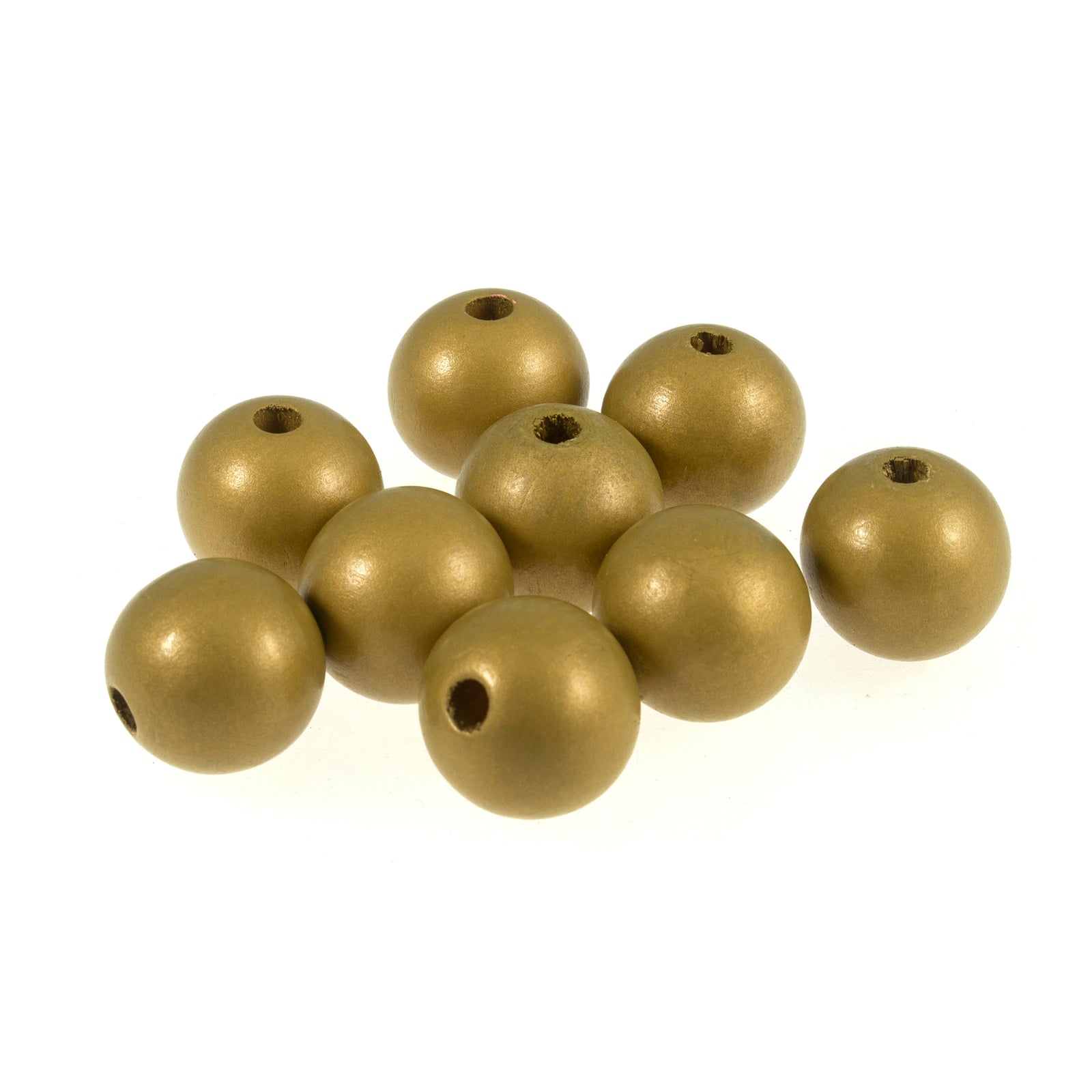 Trimits 25mm Wooden Craft Beads for Macramé - Gold