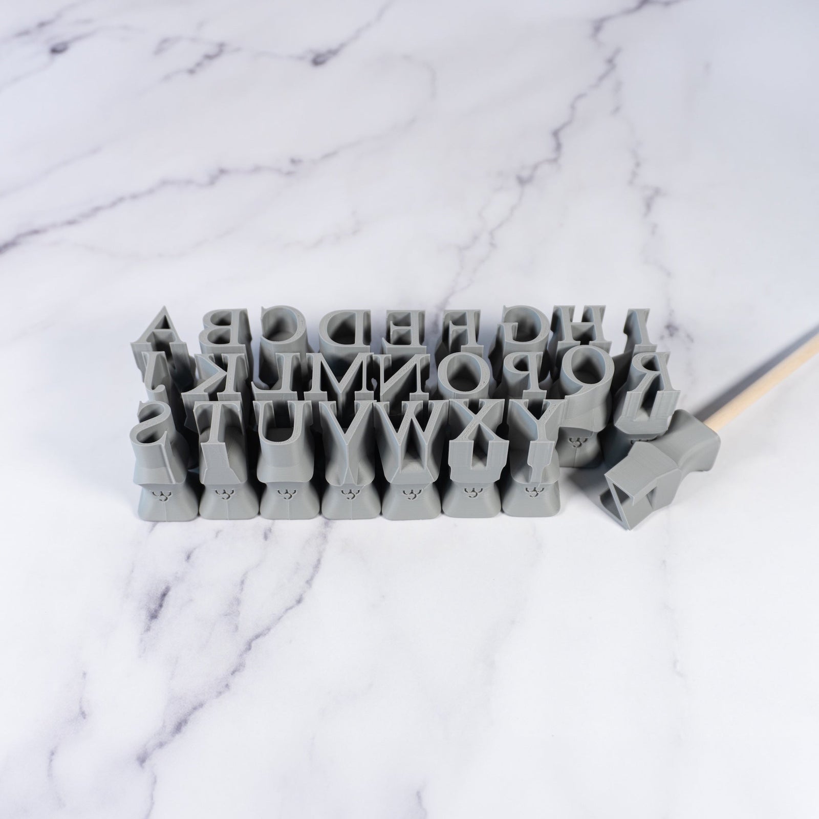 Alphabet Stamp Set | All Caps | Times New Roman Font