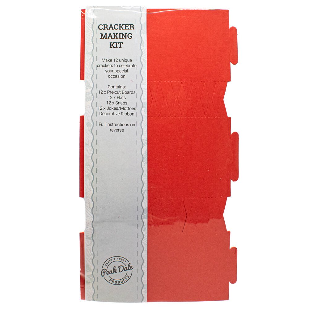 Christmas Cracker Kit: Linen Red - makes 12 | Buy Online from The Home Crafters