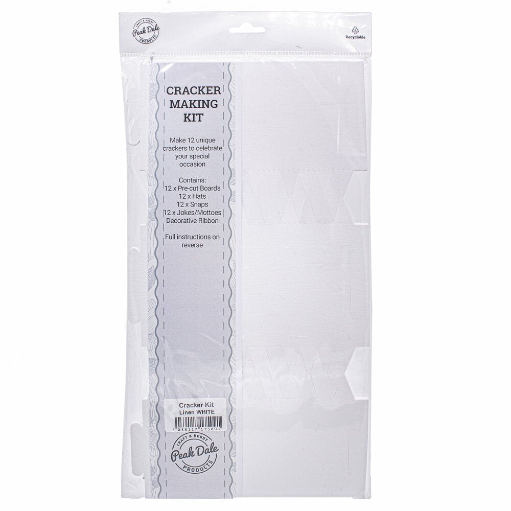 Christmas Cracker Kit: Linen White - makes 12 | Buy Online from The Home Crafters