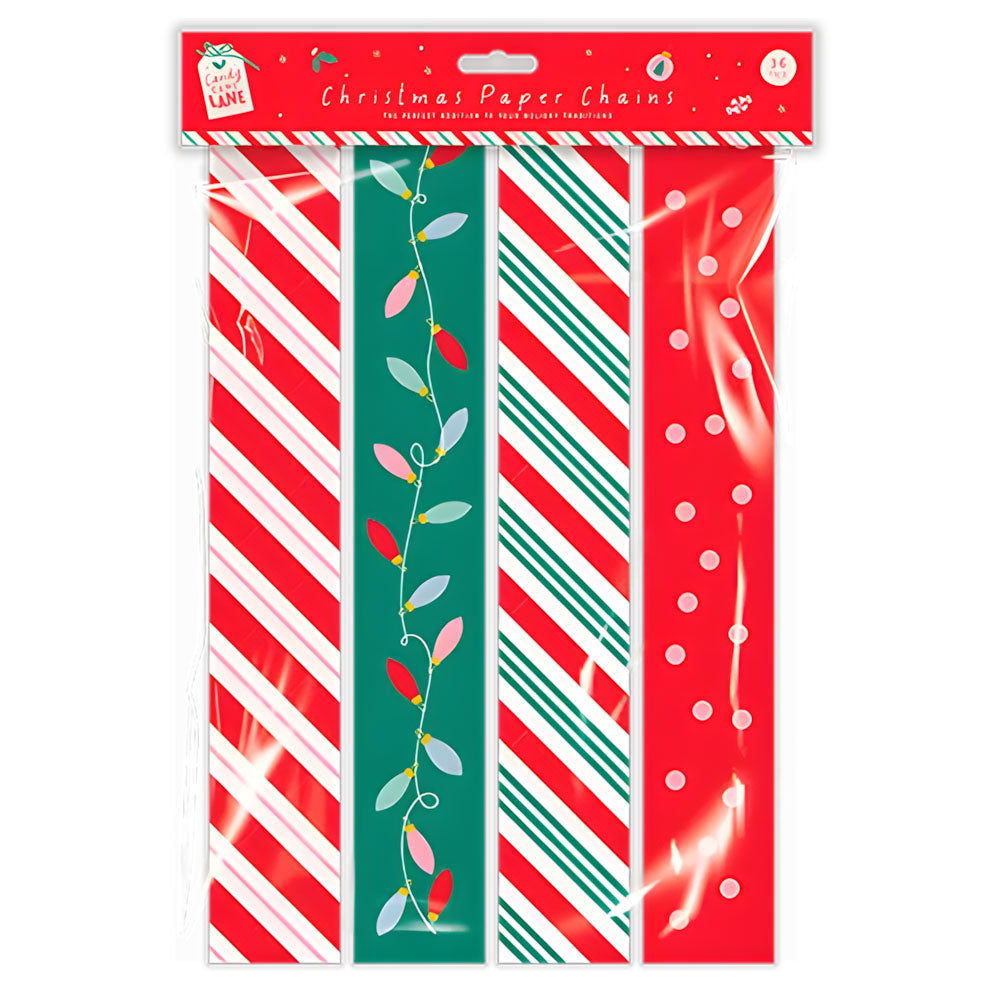 Christmas Paper Chains Decoration Set - 36pk