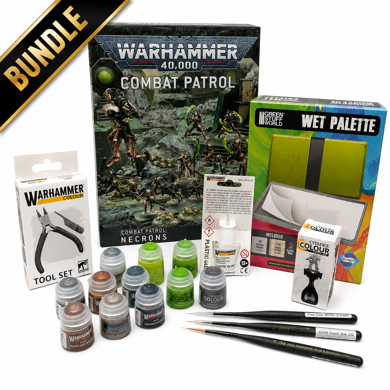 40k Necrons: Combat Patrol & Paints Starter Bundle - Deluxe