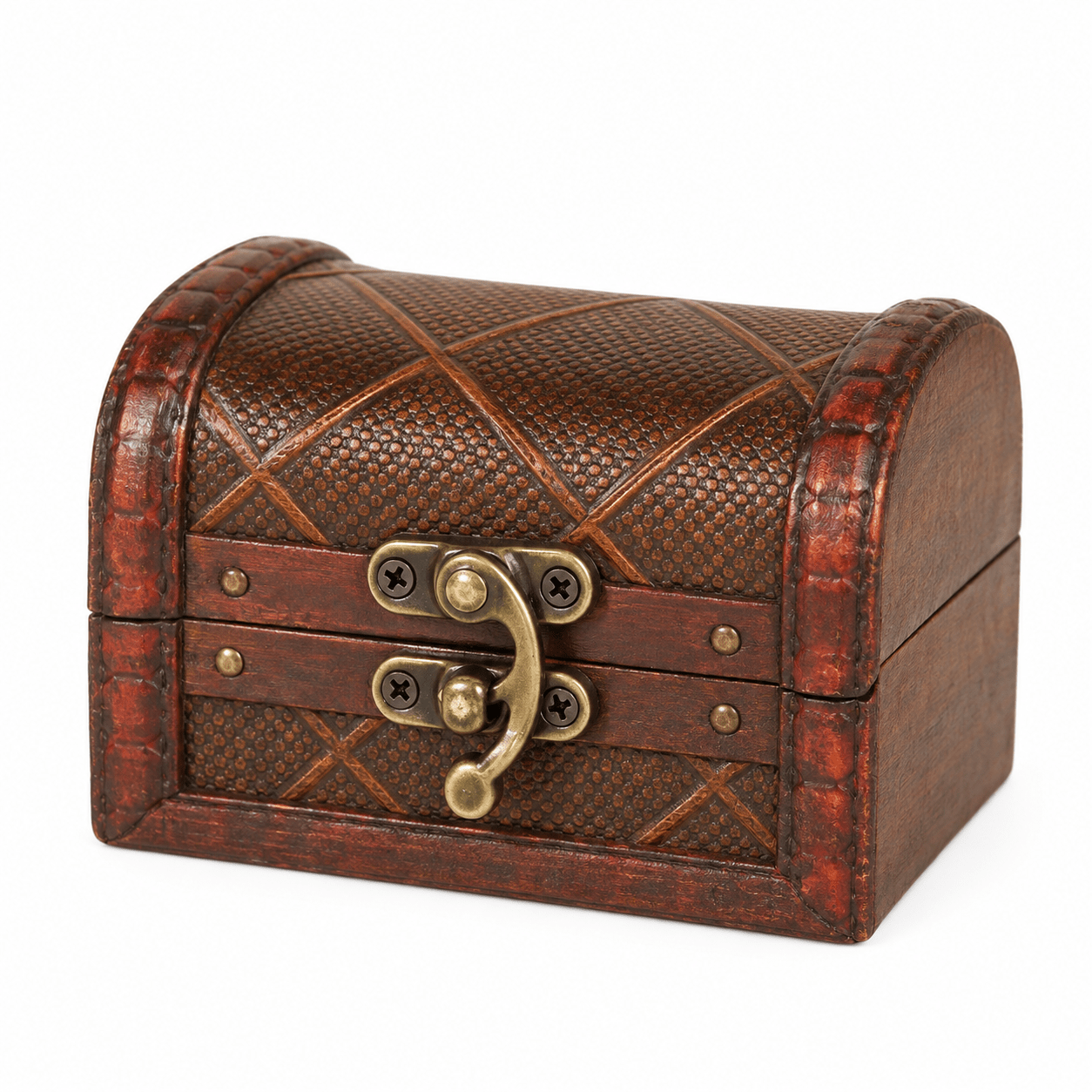 Vintage Style Faux Leather Mini Treasure Chest Storage Boxes – Small & Large | Buy Online from The Home Crafters