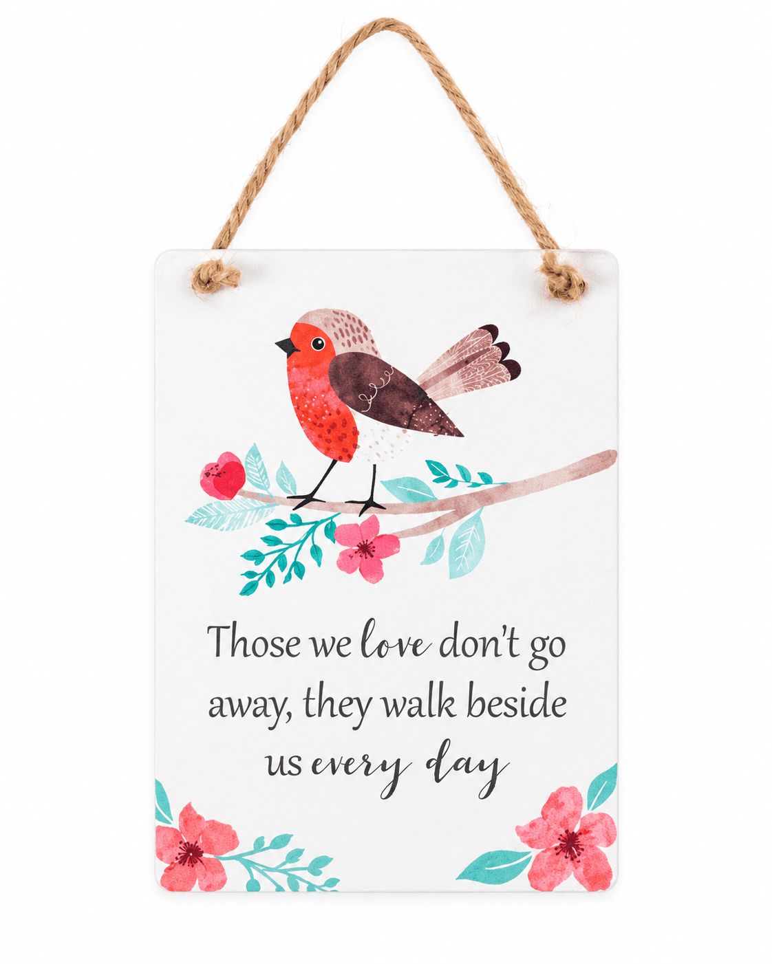 Wooden Robin Memorial Sentiment Hanging MDF Plaque – Choice of 4 Designs | Buy Online from The Home Crafters