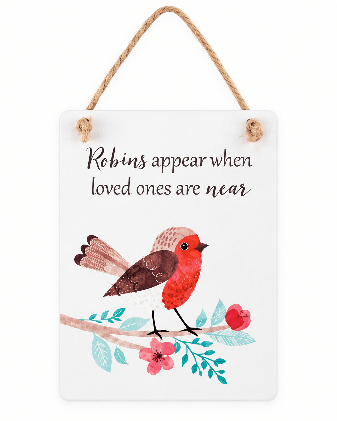 Wooden Robin Memorial Sentiment Hanging MDF Plaque – Choice of 4 Designs | Buy Online from The Home Crafters