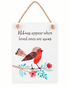 Wooden Robin Memorial Sentiment Hanging MDF Plaque – Choice of 4 Designs | Buy Online from The Home Crafters