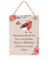 Wooden Robin Memorial Sentiment Hanging MDF Plaque – Choice of 4 Designs | Buy Online from The Home Crafters