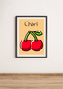 Chéri Cherries Art Print | Cute French - Inspired Cherry Poster | Buy Online from The Home Crafters
